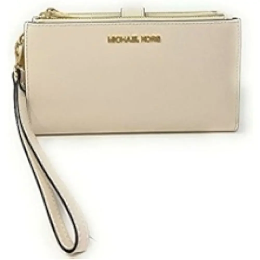 Michael Kors Jet Set Travel Double Zip Wristlet - Light Pink/Gold NWOT